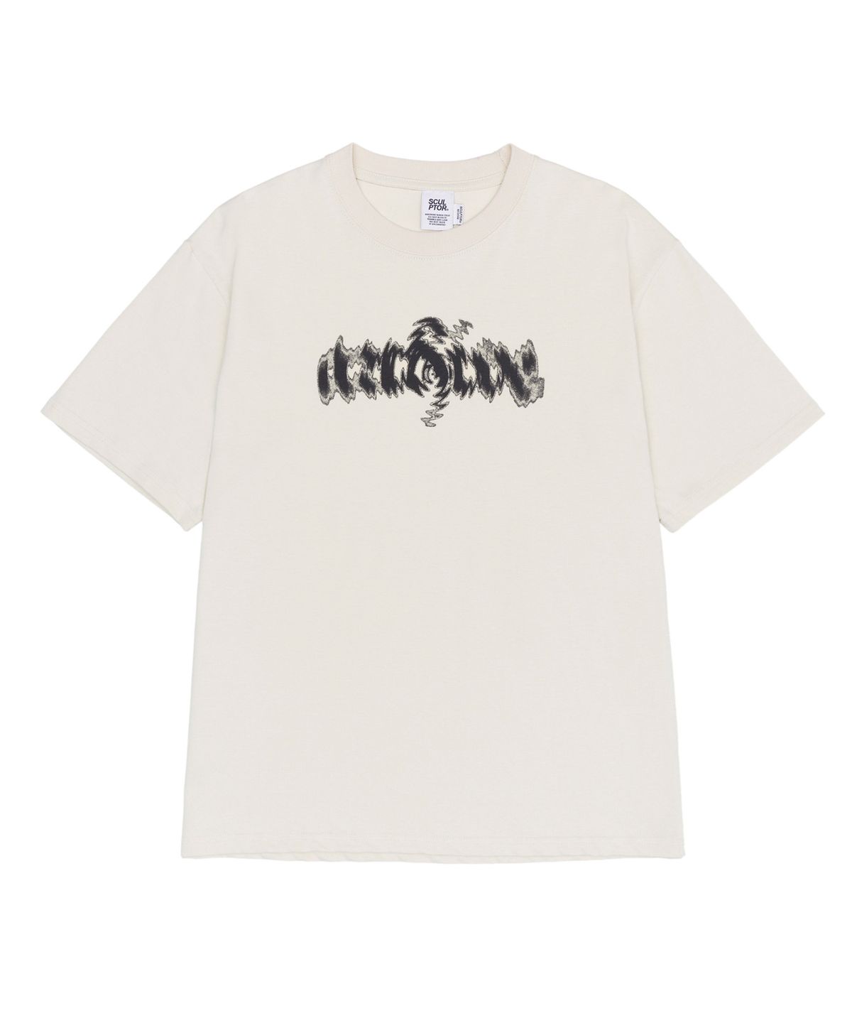 스컬프터(SCULPTOR) Distorted Logo Tee Dirty White