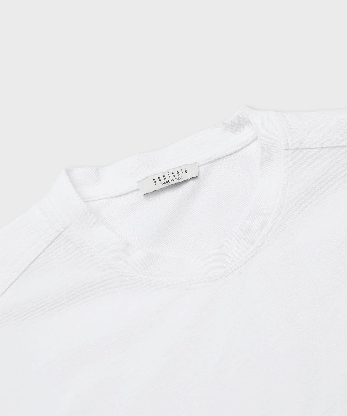 빠니깔레(PANICALE) 패치 디테일 코튼 피케 반소매 티셔츠 [화이트]