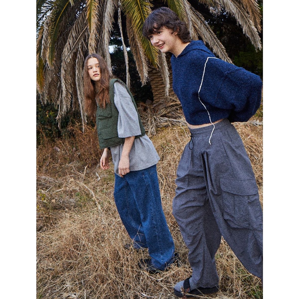 샌드 사운드(SAND SOUND) Two Tuck Cargo Pants  Ash