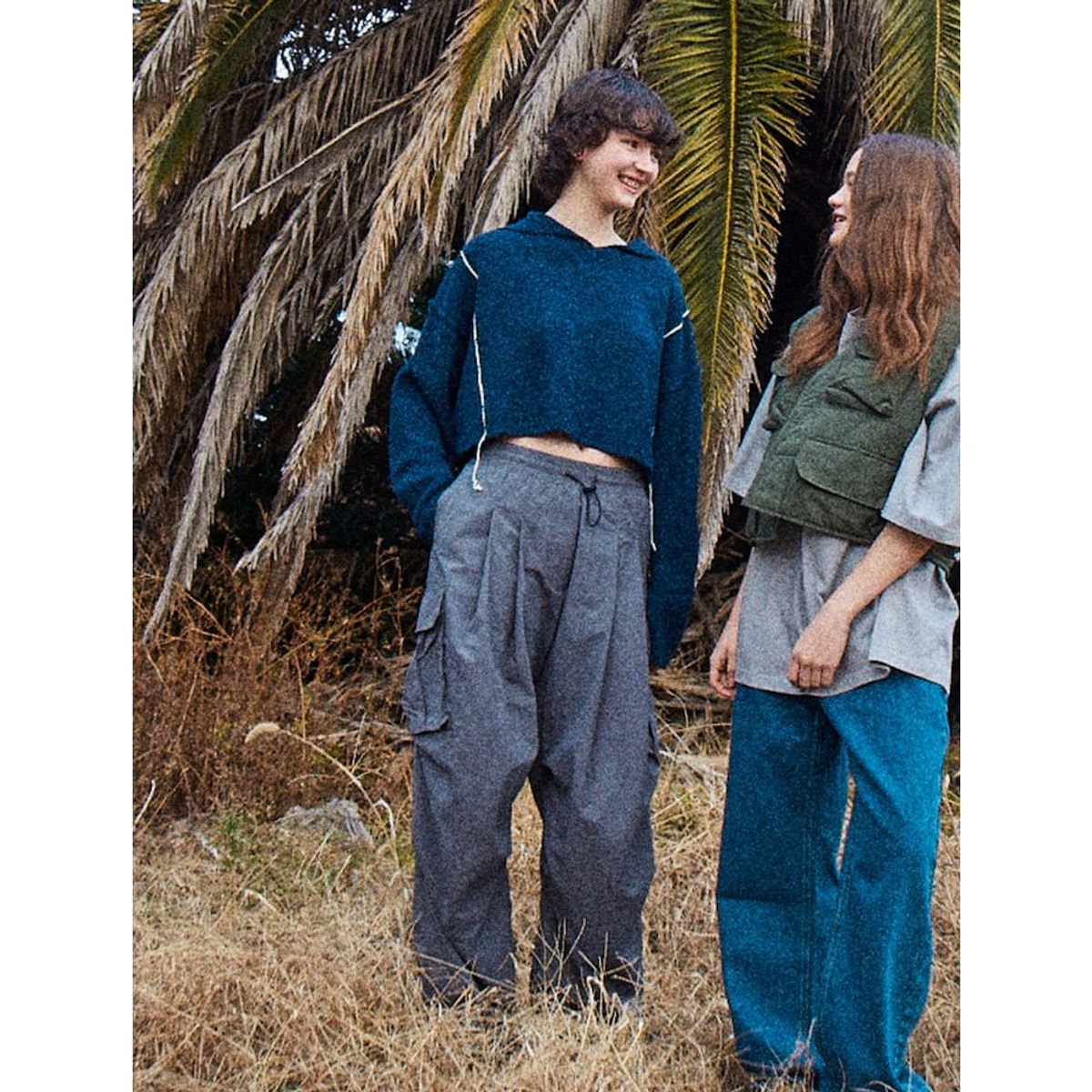 샌드 사운드(SAND SOUND) Two Tuck Cargo Pants  Ash