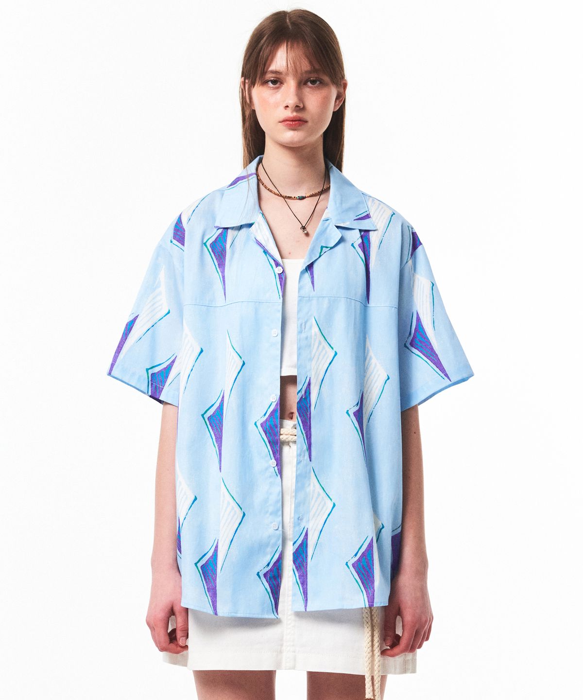 메인부스(MAINBOOTH) Weekend Half Shirts(SKY BLUE)