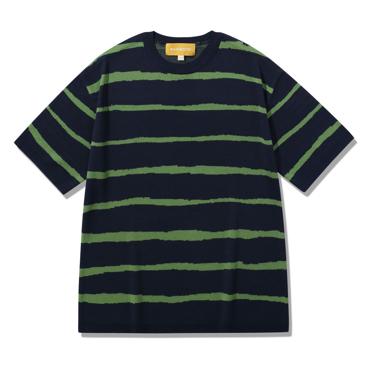 메인부스(MAINBOOTH) Oceanwave Stripe Sweater(GREEN NAVY)