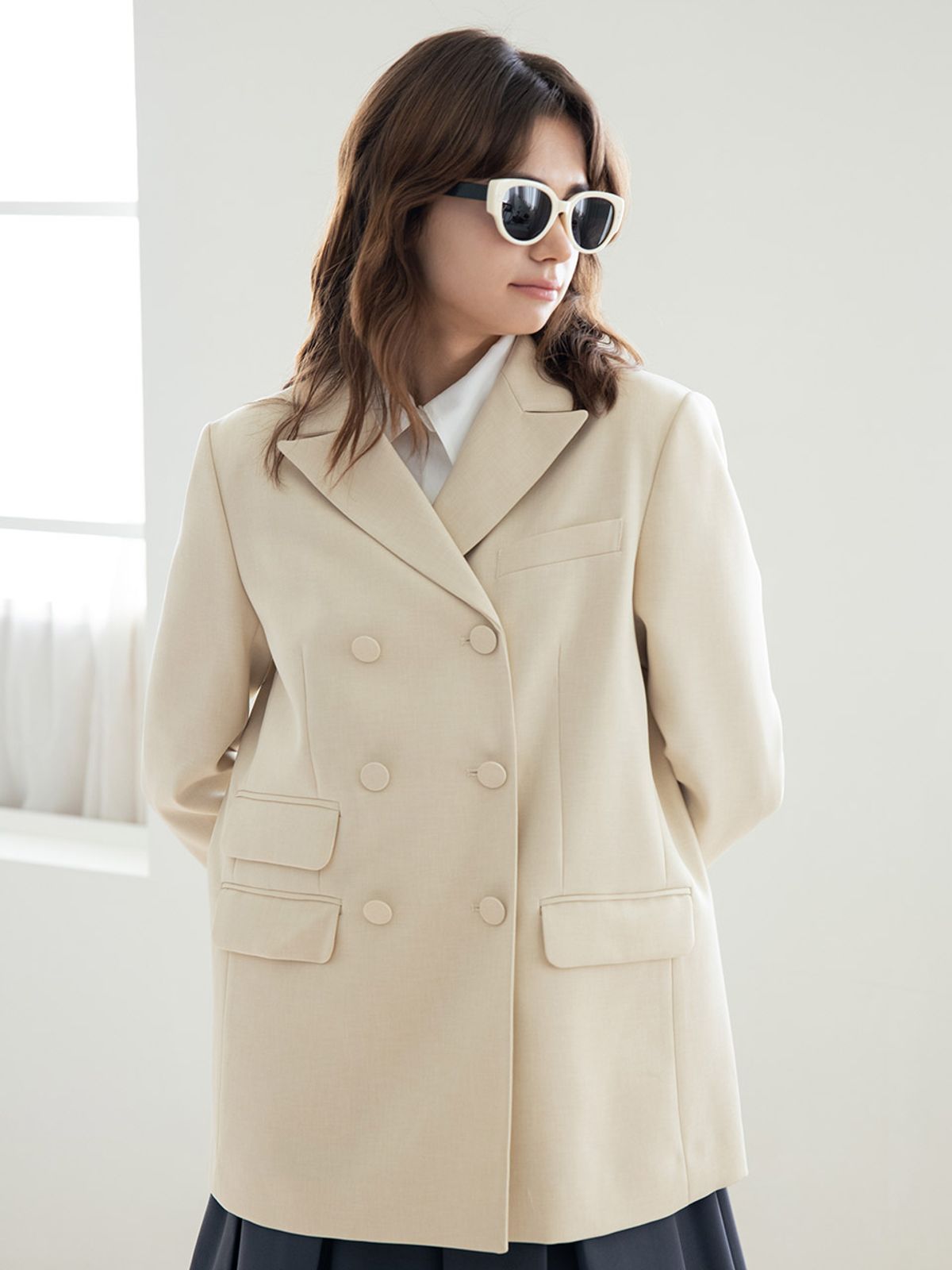 웬스데이딜라잇(WEDNESDAY DELIGHT) WED_Triple button jacket_BEIGE