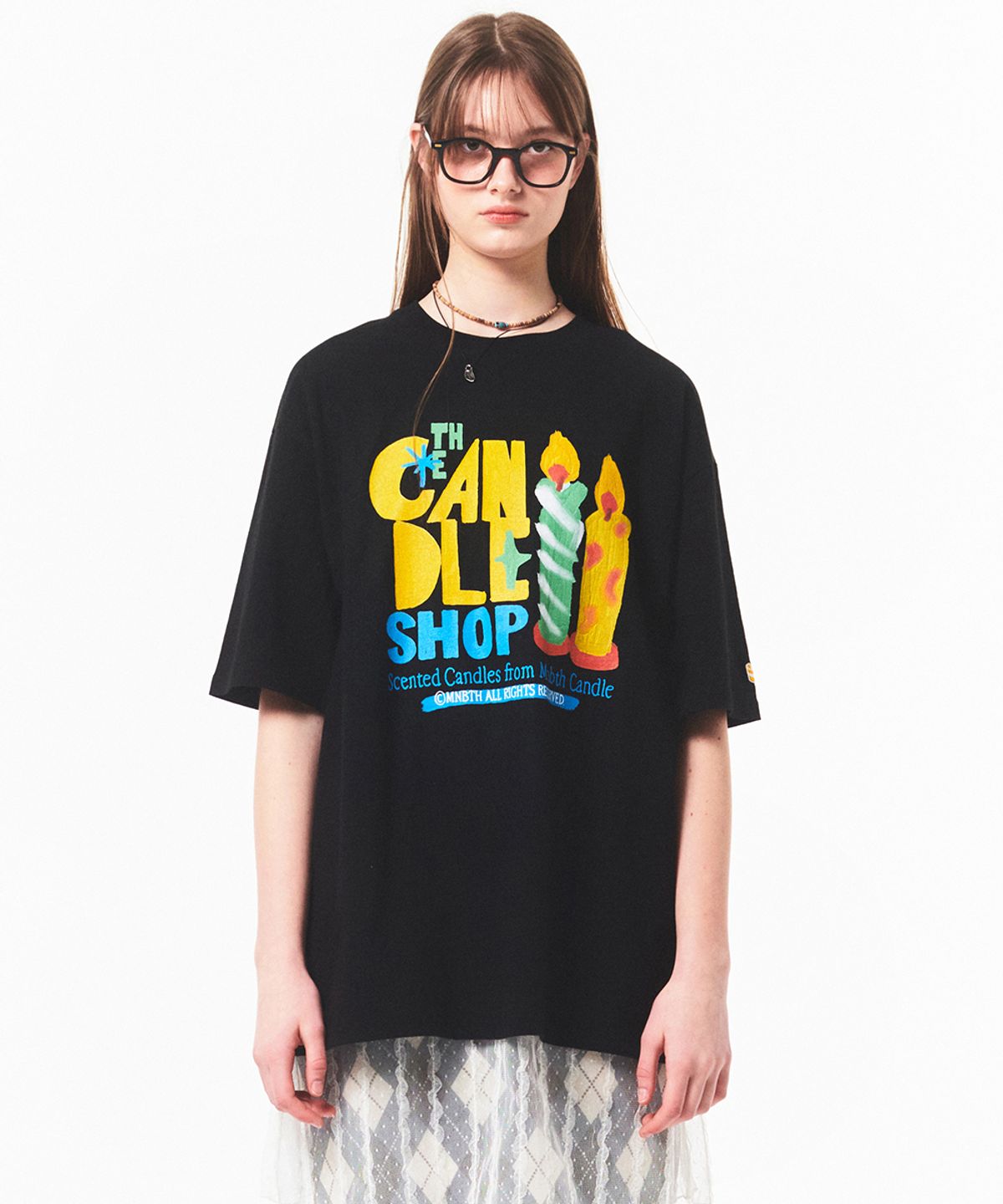 메인부스(MAINBOOTH) Candle Shop T-Shirt(BLACK)