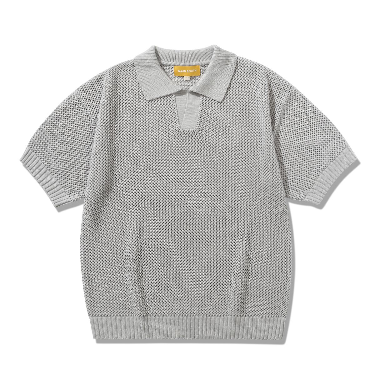메인부스(MAINBOOTH) Sailing Oversized Punching Sweater(LIGHT GRAY)