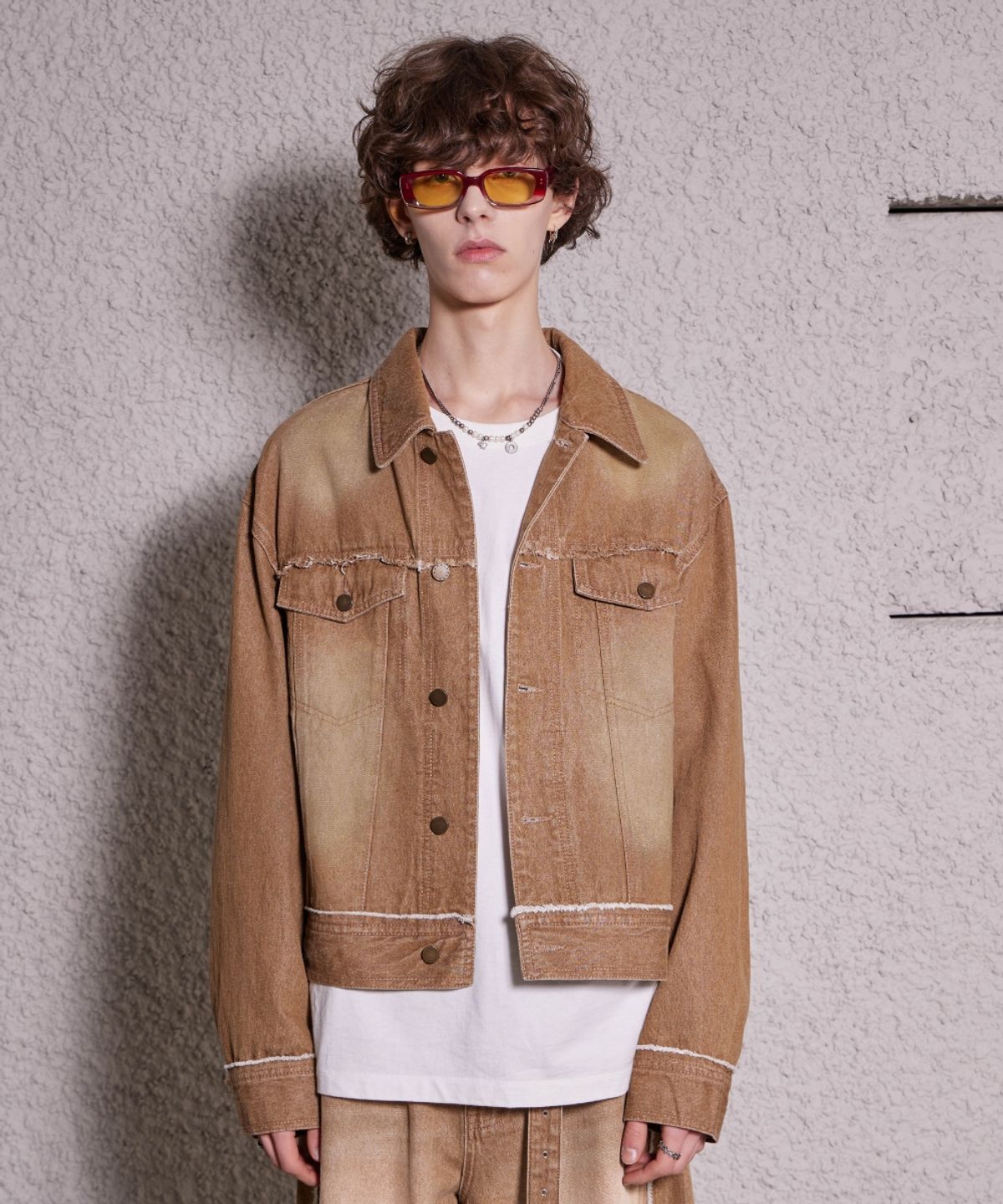 마틴플랜(MARTIN PLAN) Loose Out Denim Jacket - BROWN