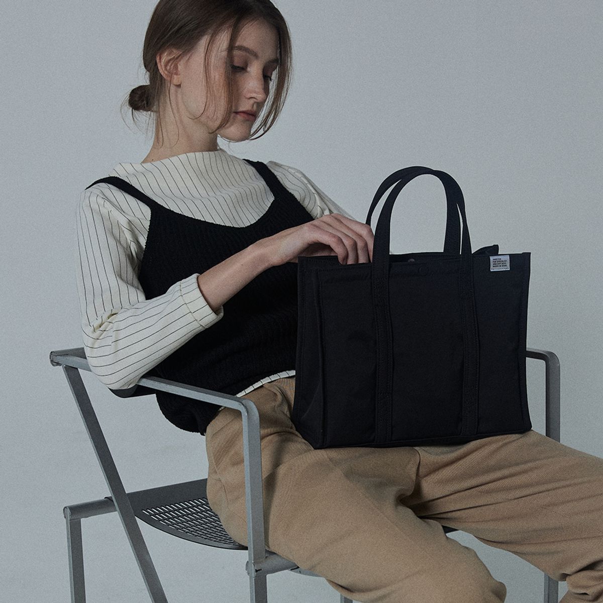 스위치(SWEETCH) TOTE BRIEF 001 WIDE S Black