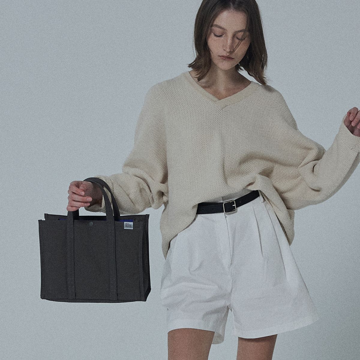 스위치(SWEETCH) TOTE BRIEF 001 WIDE S Stone Grey