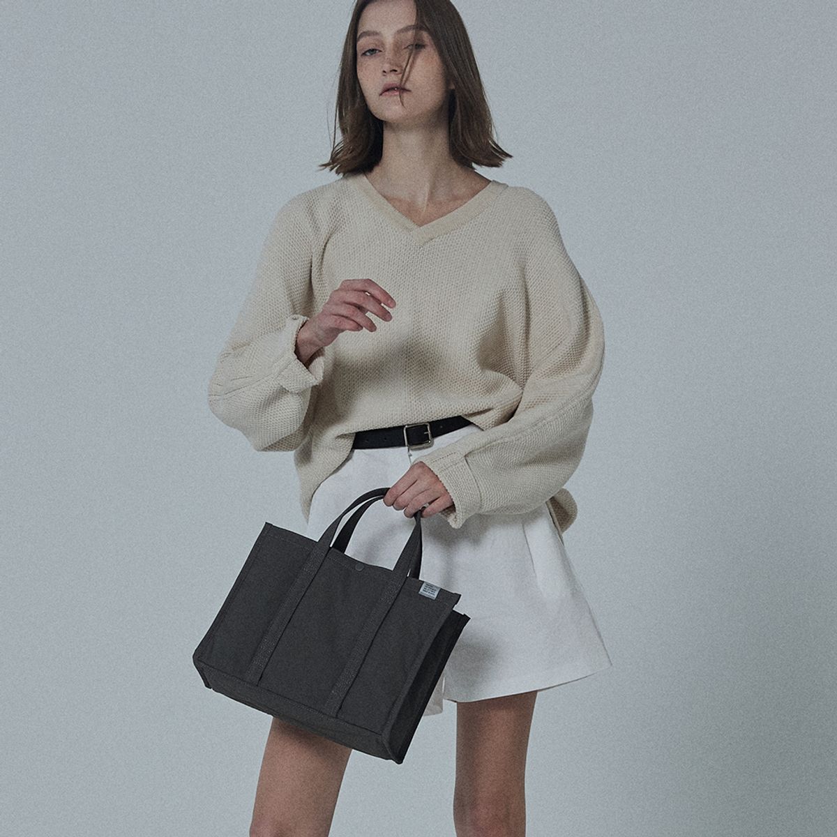 스위치(SWEETCH) TOTE BRIEF 001 WIDE S Stone Grey