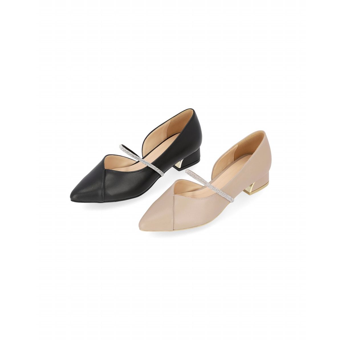 엘칸토(ELCANTO) 마쯔 여성 보석 스트랩  펌프스 3cm LCWD88M326