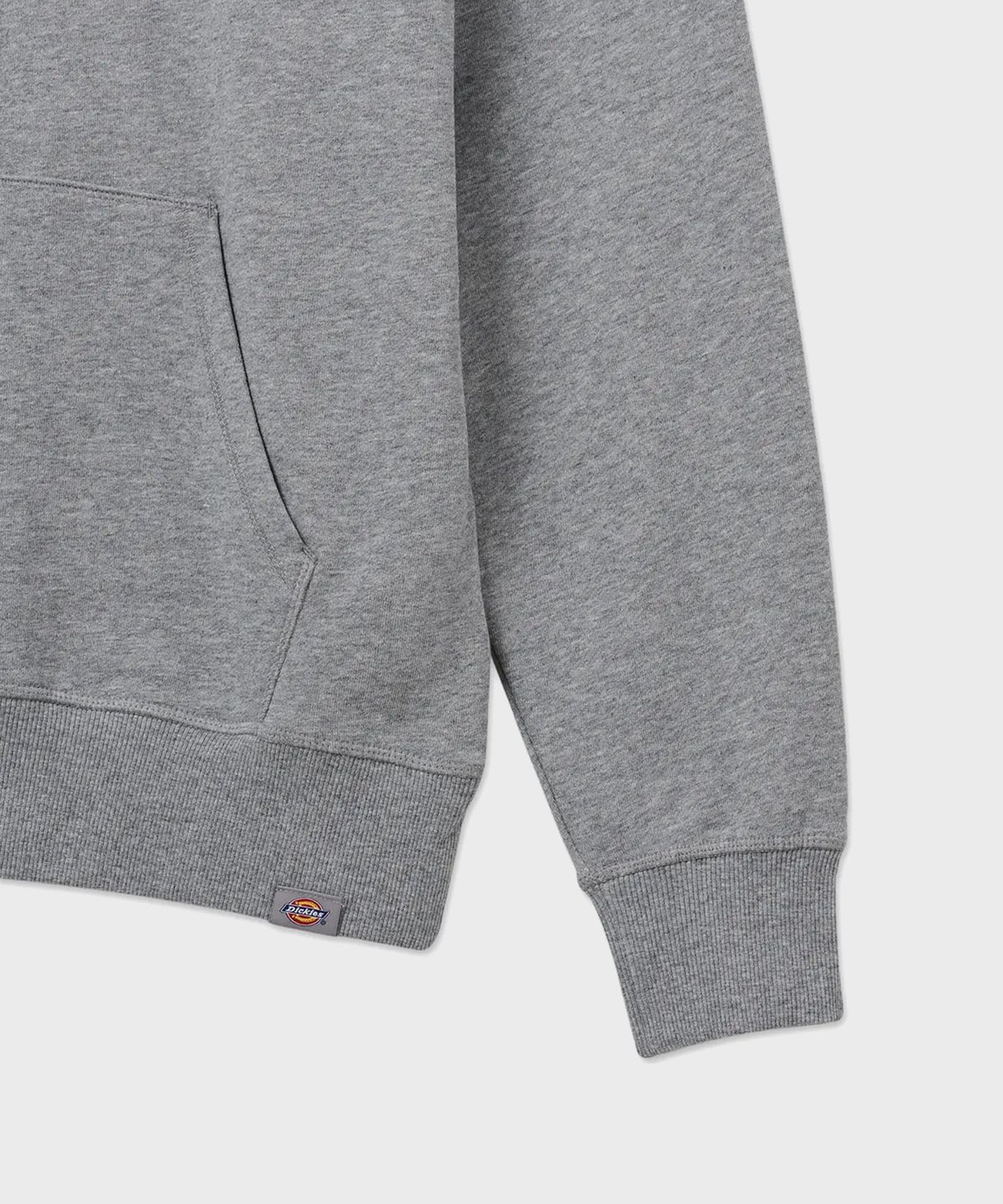 디키즈(DICKIES) 프렌치 테리 릴렉스드 스몰 자수 로고 후드 티셔츠 Grey