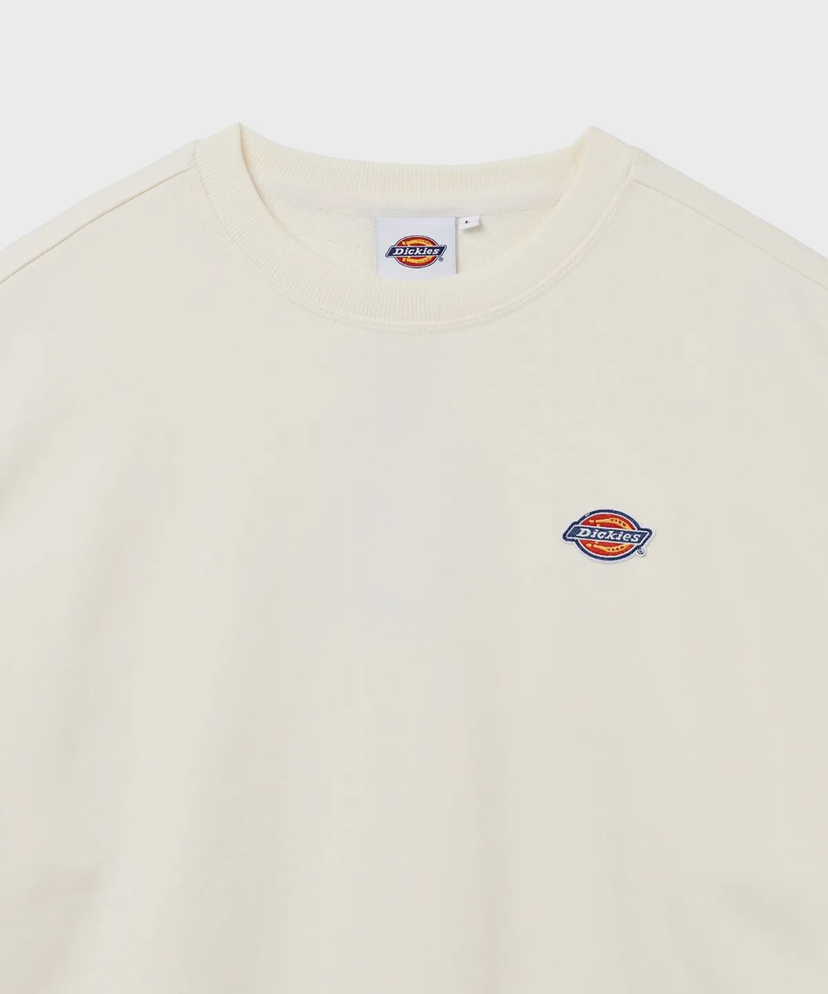 디키즈(DICKIES) 프렌치 테리 릴렉스드 스몰 자수 로고 크루넥 Egglet