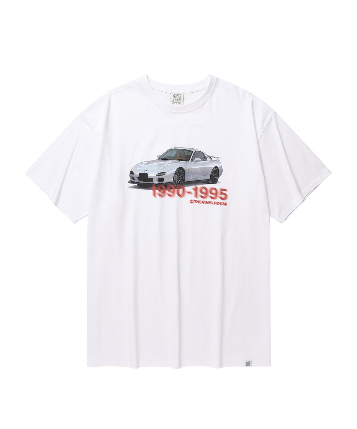 더바이닐하우스(THEVINYLHOUSE) OLD CAR TEE WHITE (VH2DSUT502A)