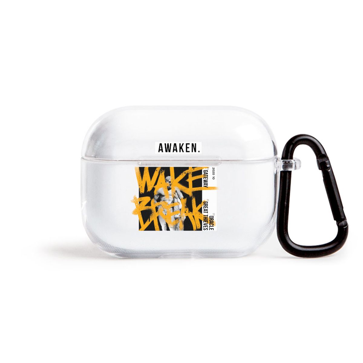 디팍스(D'PARKS) AWAKEN-핑크 옐로우 에어팟 프로/프로2 클리어 케이스