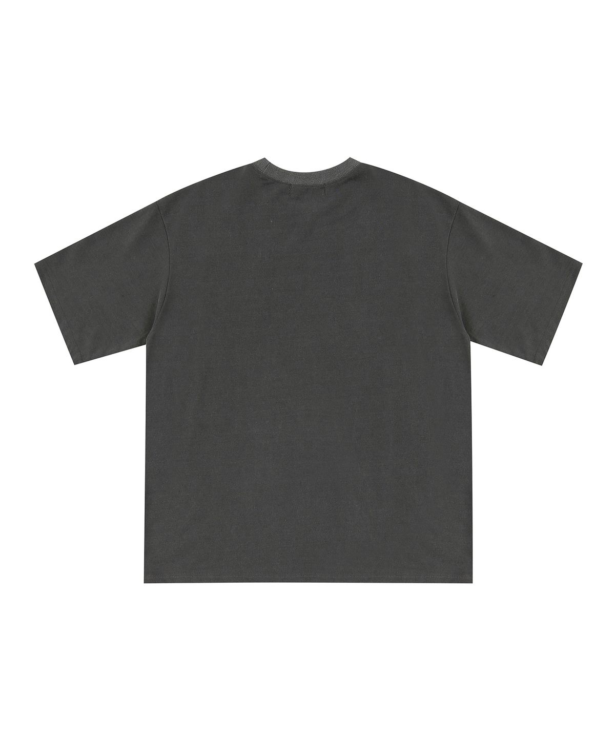 앳 더 모먼트(AT THE MOMENT) 플라워 로고 피그먼트 반팔티 (CHARCOAL)