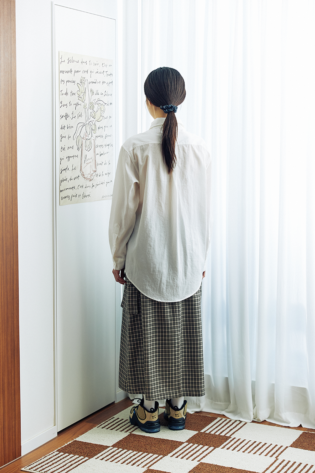 쿠키시(KOOKEESEE) 더블립 컬러 셔츠 (화이트)
