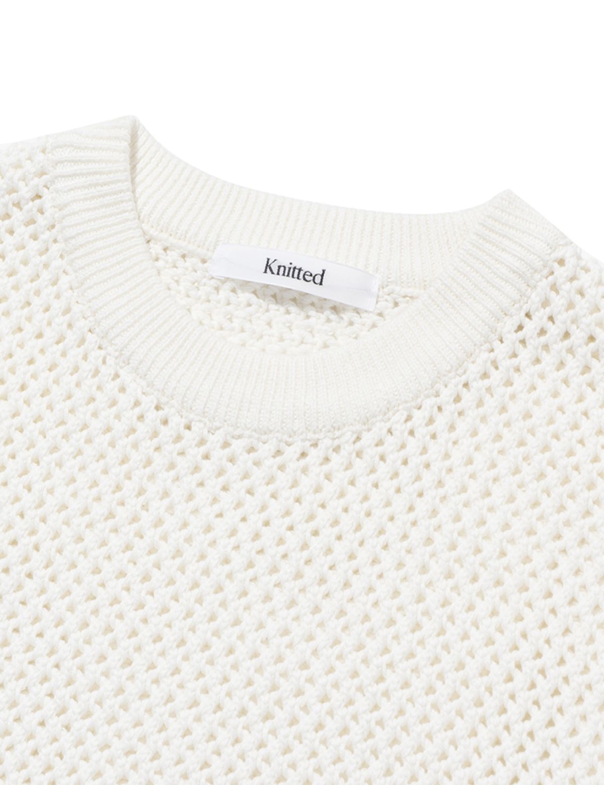 니티드(KNITTED) 네트 라운드 베스트 IVORY