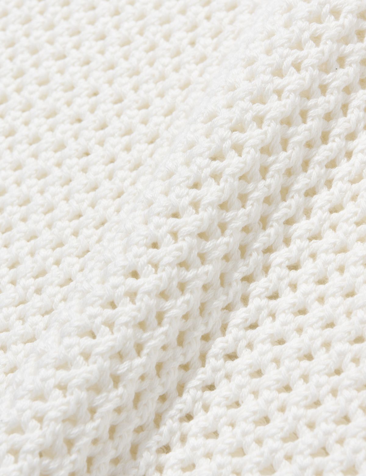 니티드(KNITTED) 네트 라운드 베스트 IVORY