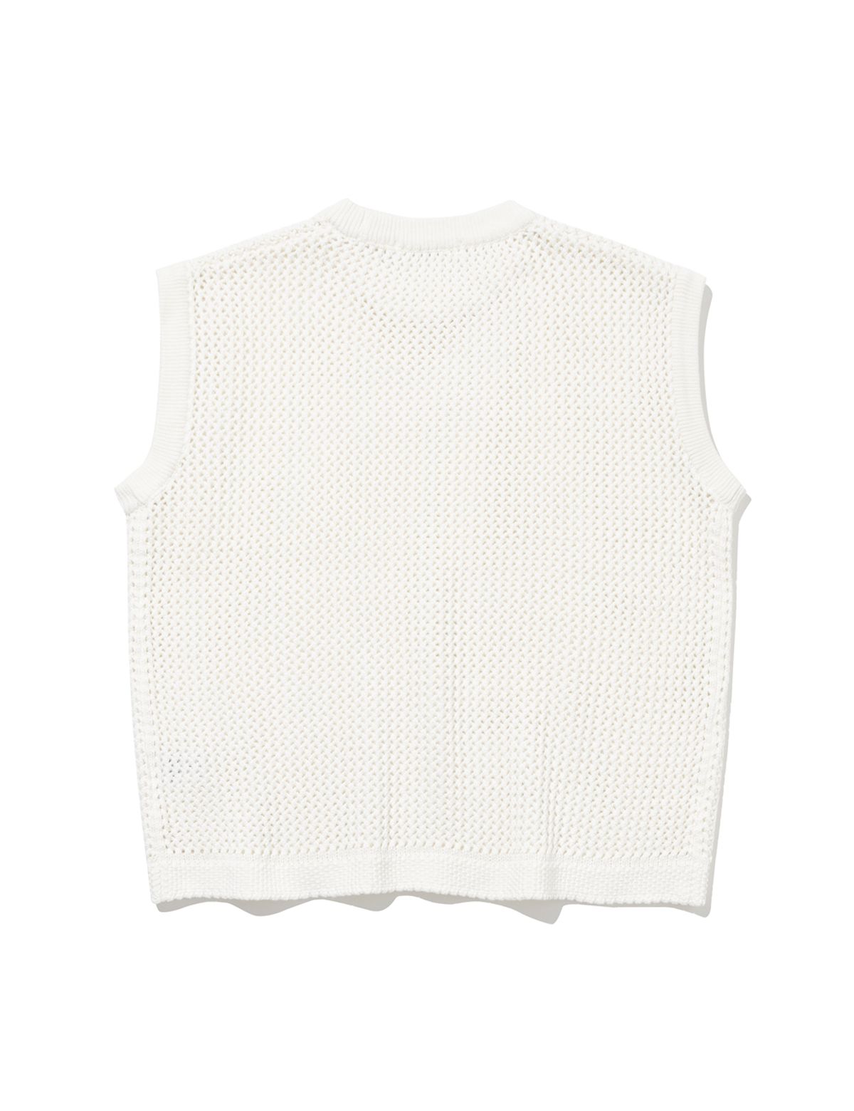 니티드(KNITTED) 네트 라운드 베스트 IVORY