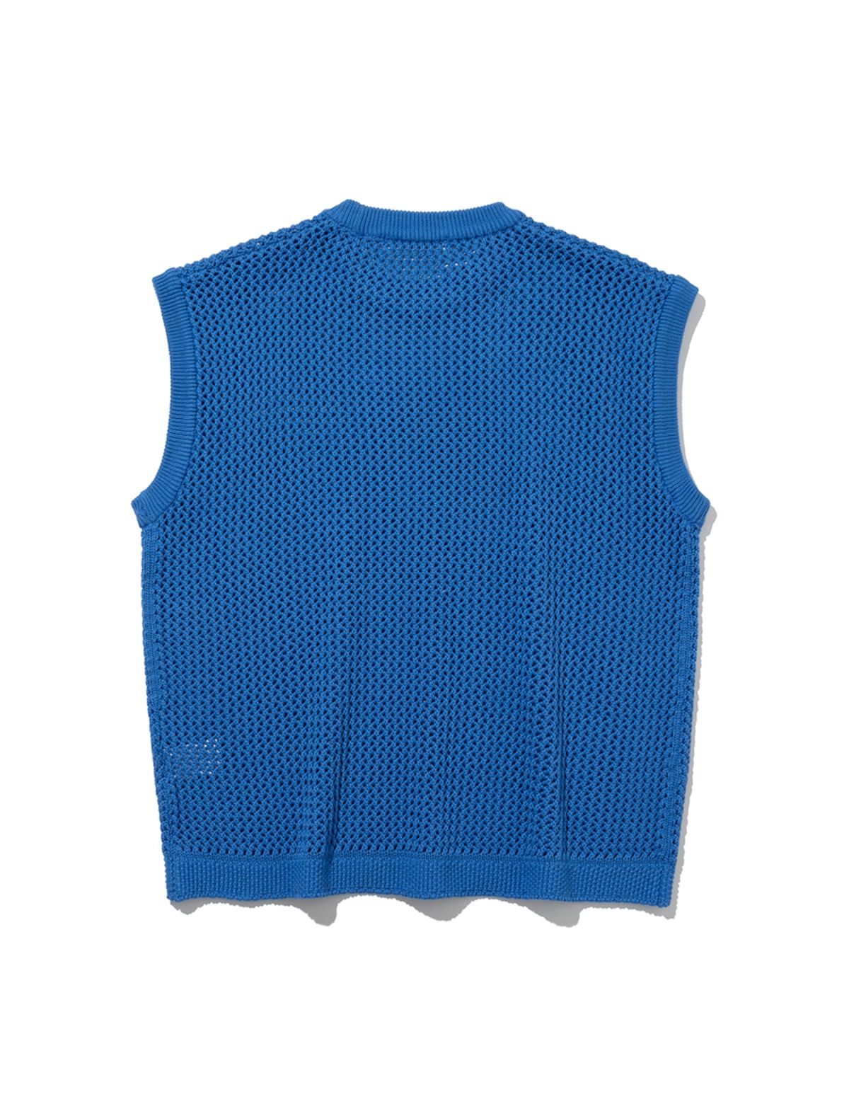 니티드(KNITTED) 네트 라운드 베스트 BLUE