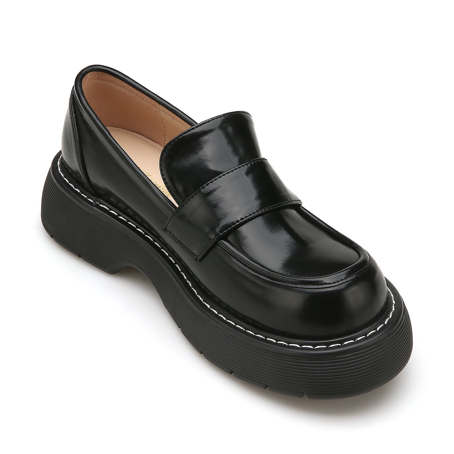 SALT&CHOCOLATE ♥ Round toe stitch chunky loafers MUSINSA公式 | SALT AND CHOCOLATE Round Toe Stitch Chunky