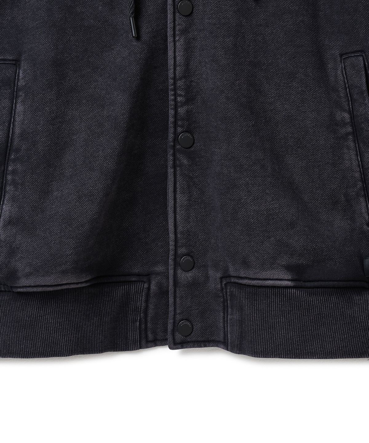 디키즈(DICKIES) 프렌치 테리 릴렉스드 후드 집업 - 블랙