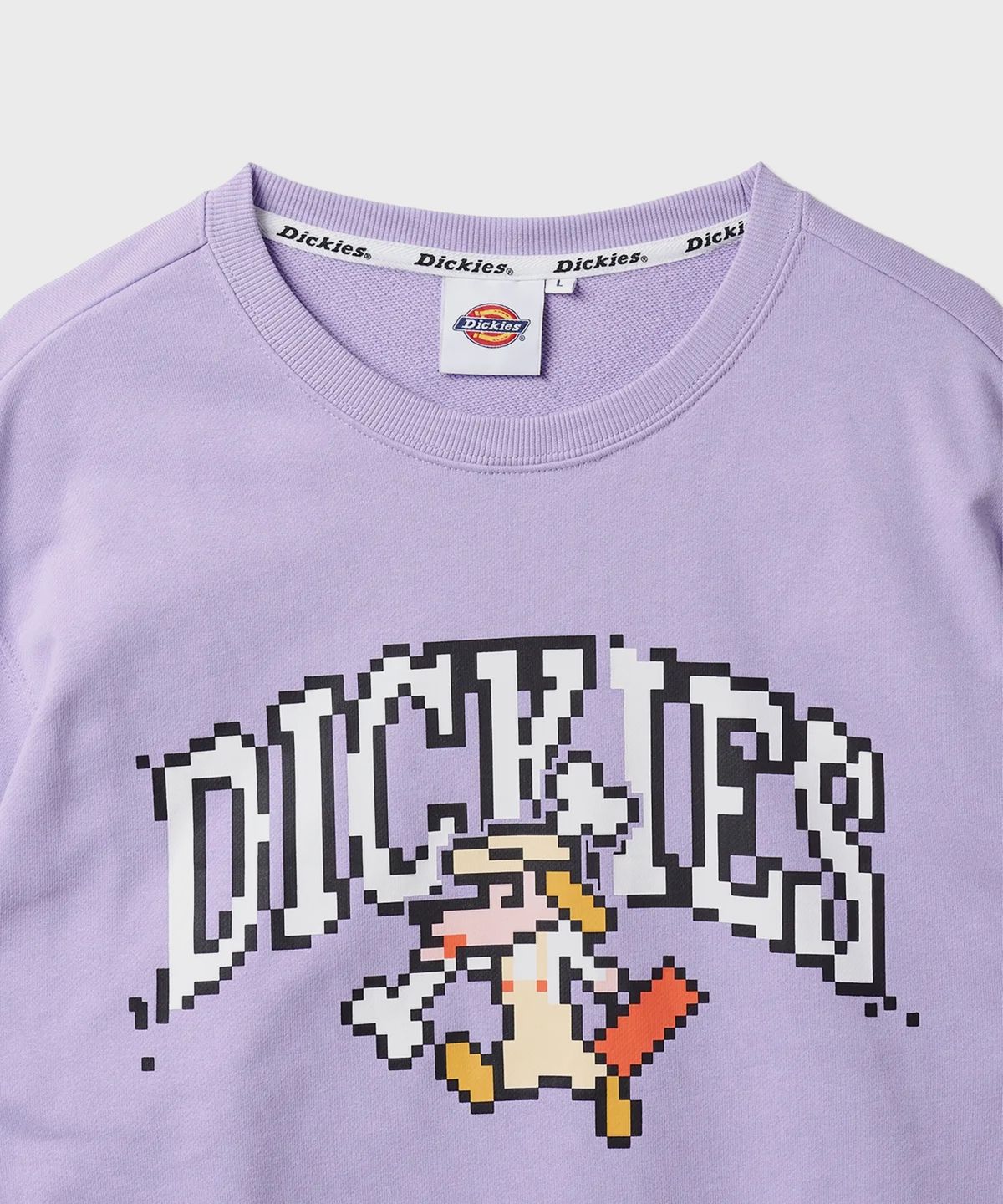 디키즈(DICKIES) 프렌치 테리 릴렉스드 그래픽 크루넥 Purple Rose