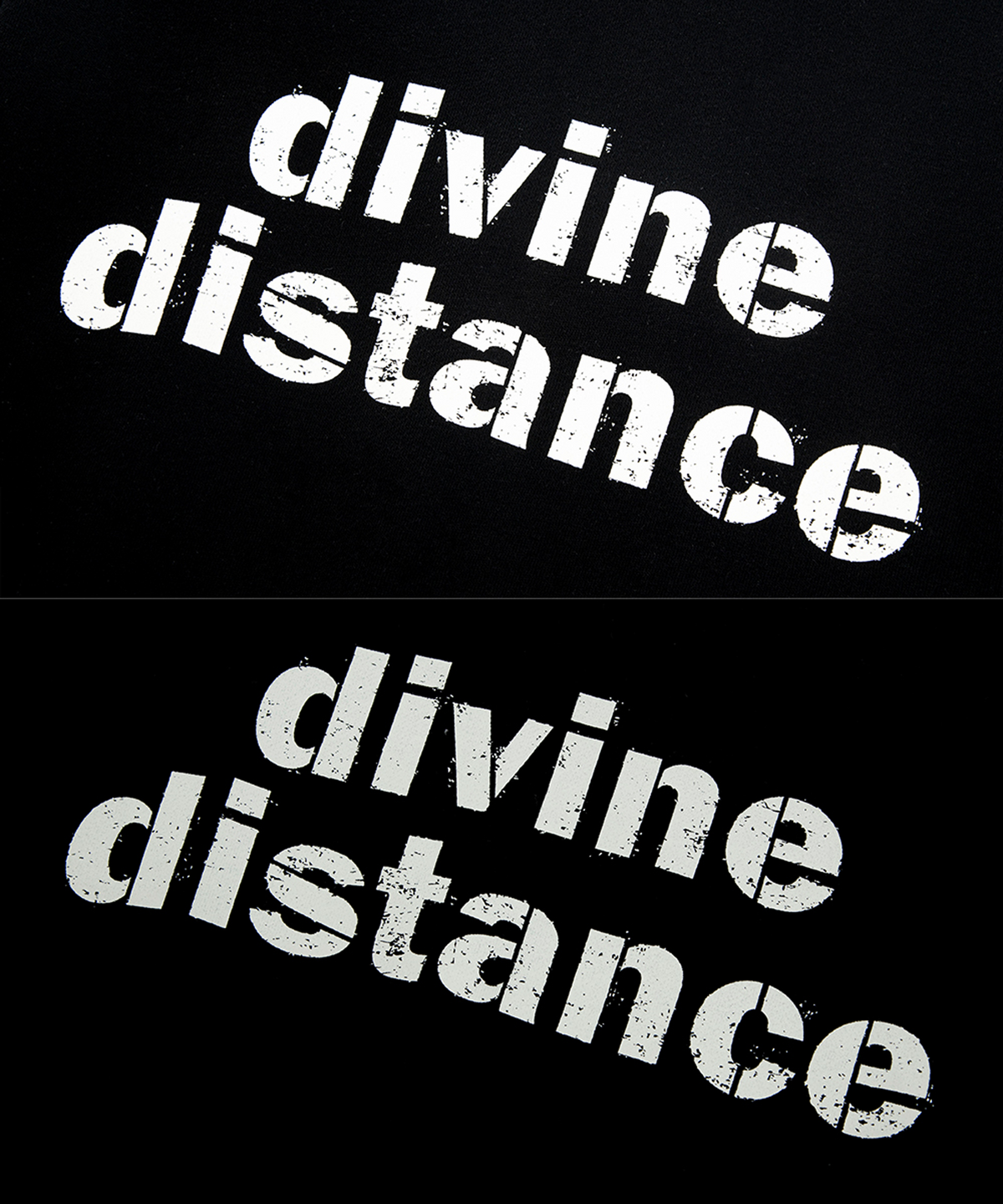 디바인디스턴스(DIVINE DISTANCE) 컬러 템퍼레이처 맨투맨 [블랙]