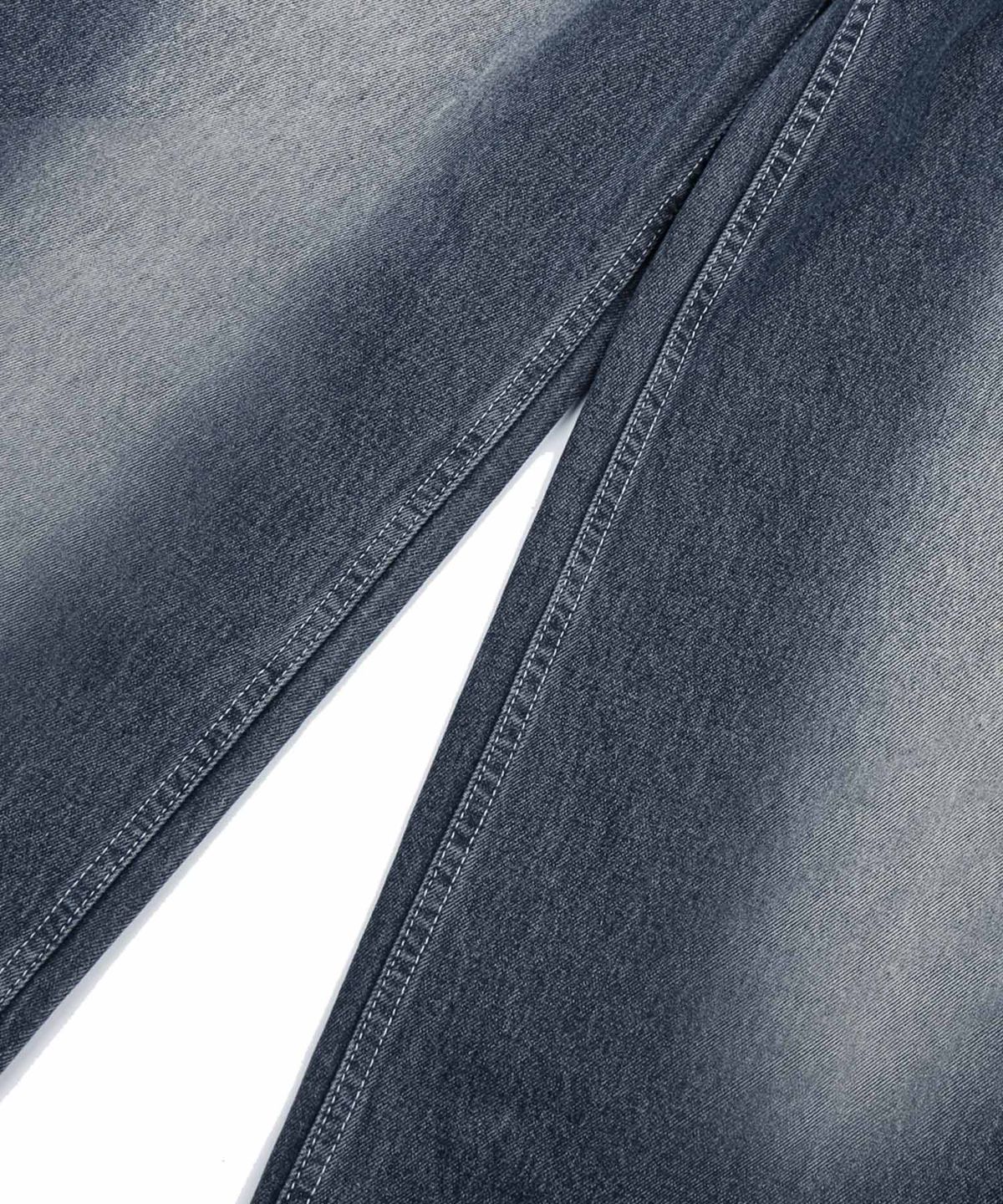 트릴리온(TRILLION) 프론트 워싱 와이드 데님 팬츠 (BLUE GRAY)