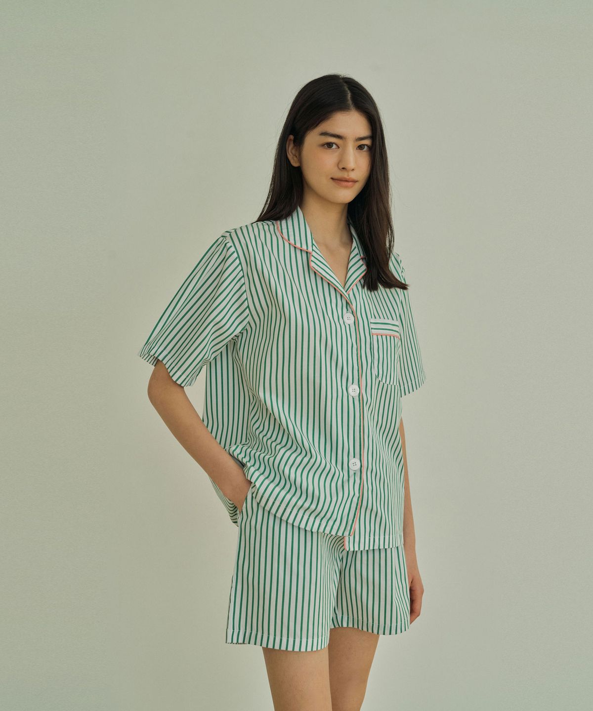 조스라운지(JO'S LOUNGE) (w) Green Tea Short Pajama Set