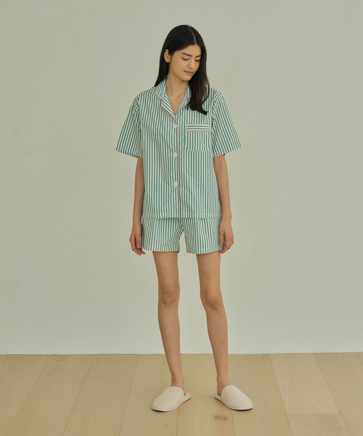 조스라운지(JO'S LOUNGE) (w) Green Tea Short Pajama Set