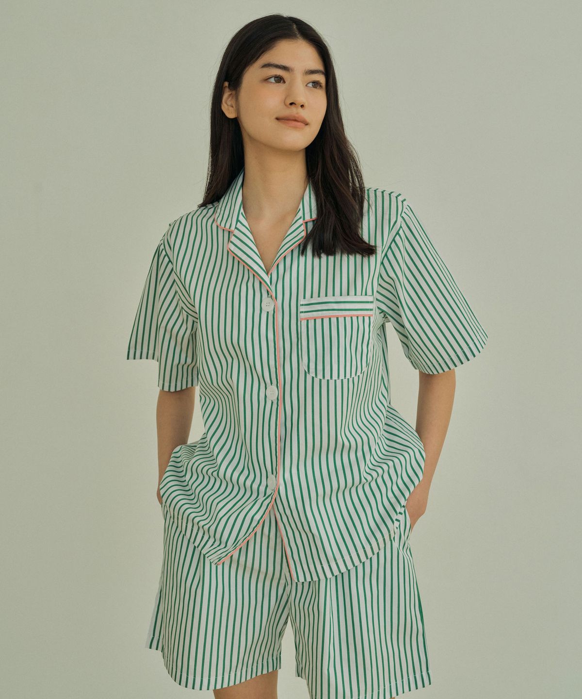 조스라운지(JO'S LOUNGE) (w) Green Tea Short Pajama Set
