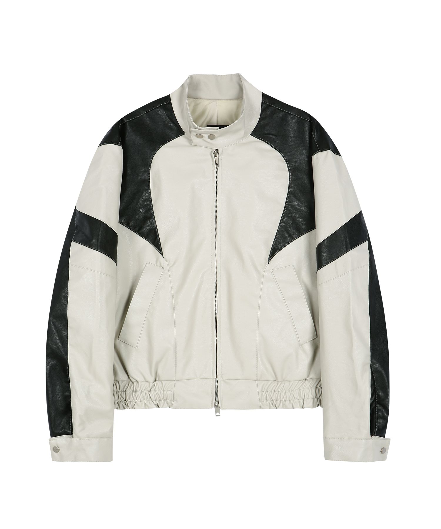 MUSINSA | EASY NO EASY Racer Jacket - Gray