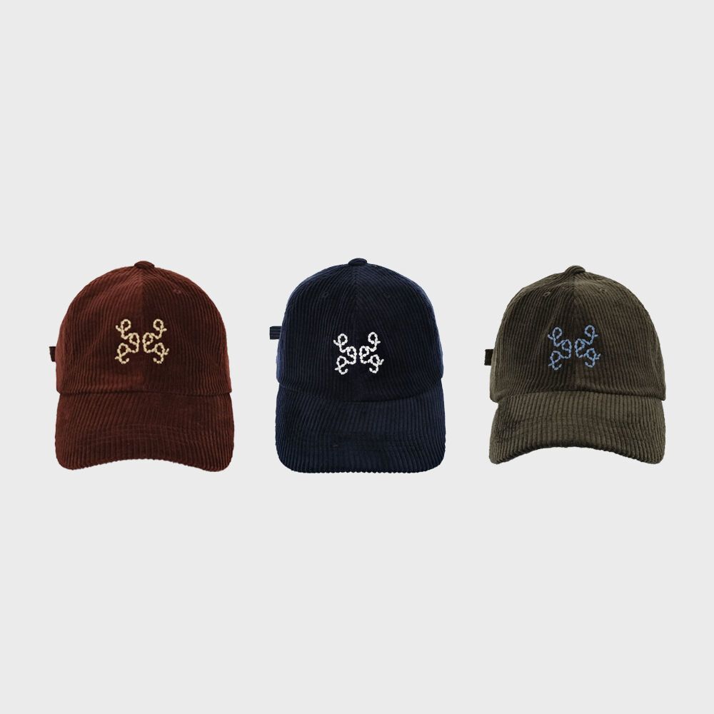 MUSINSA | 999HUMANITY Logo Corduroy Cap (Navy)