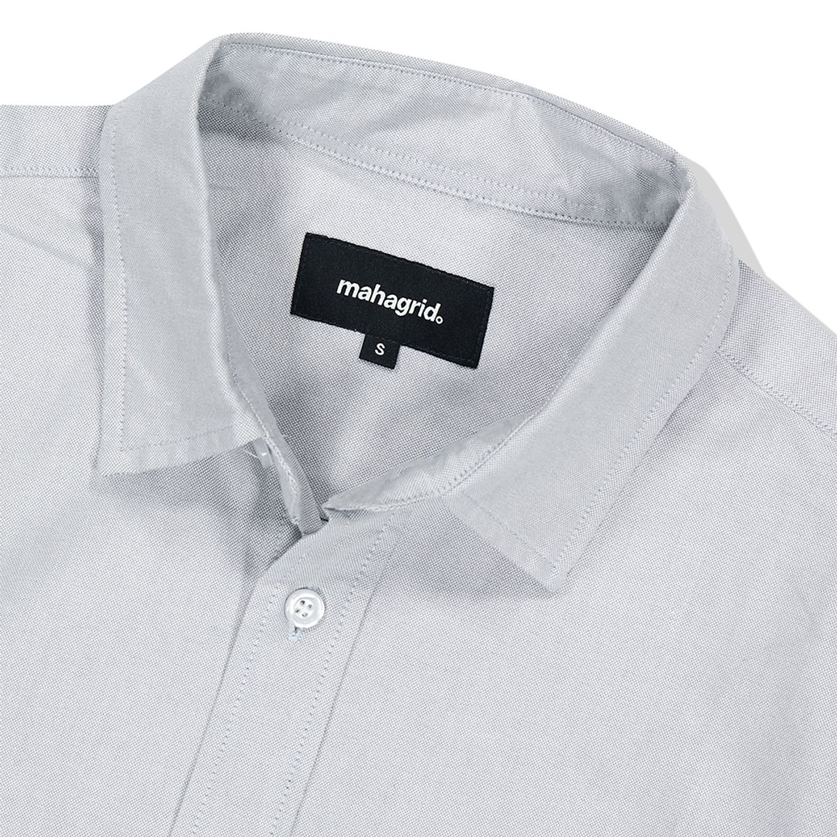 마하그리드(MAHAGRID) MGD OXFORD HALF SLEEVE SHIRTS LIGHT GREY(MG2DMMW341A)