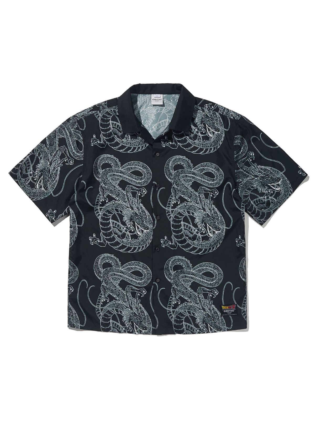 크리틱(CRITIC) CRITIC X DRAGONBALL SHENLONG OPENCOLLAR SHIRT BLACK