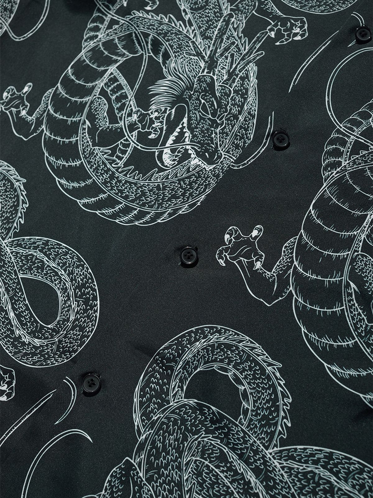 크리틱(CRITIC) CRITIC X DRAGONBALL SHENLONG OPENCOLLAR SHIRT BLACK