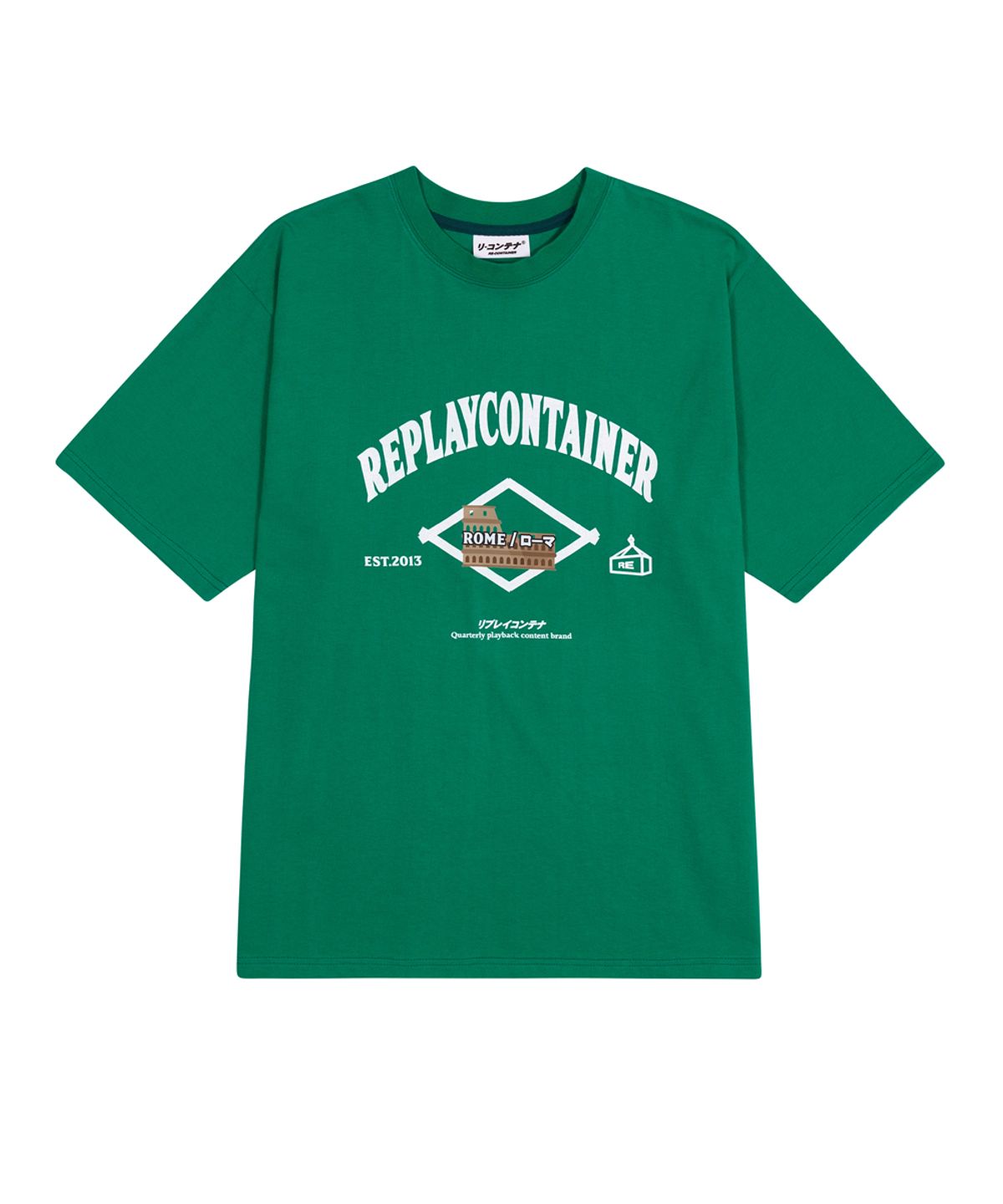 리플레이컨테이너(REPLAY CONTAINER) RC® city logo tee ROME (green)