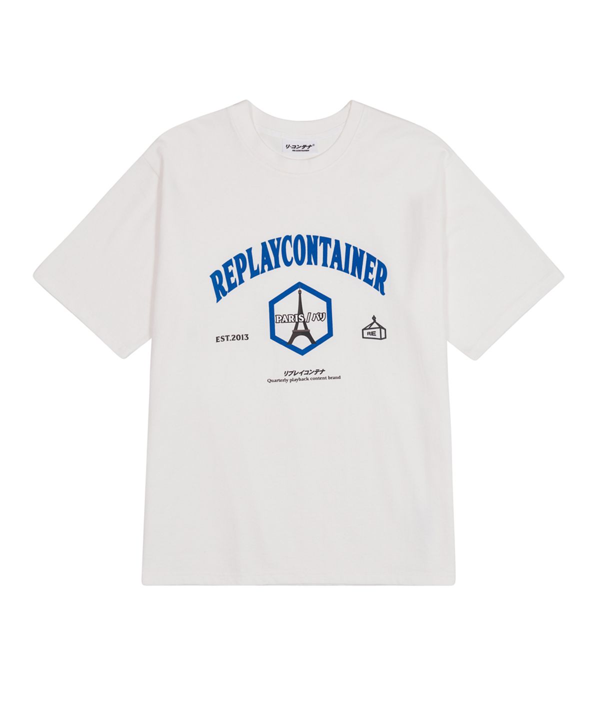 리플레이컨테이너(REPLAY CONTAINER) RC® city logo tee PARIS (white)
