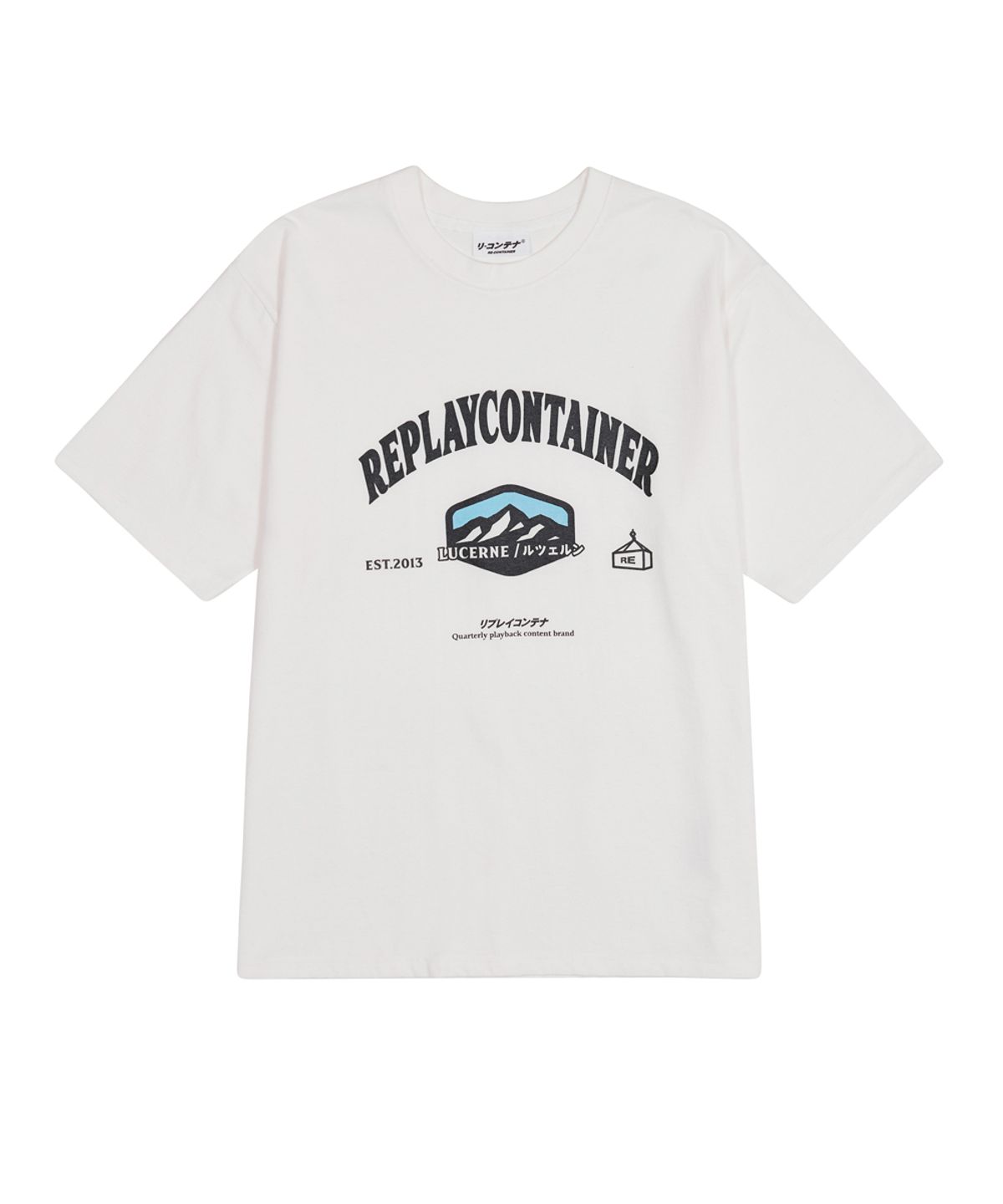 리플레이컨테이너(REPLAY CONTAINER) RC® city logo tee LUCERNE (white)