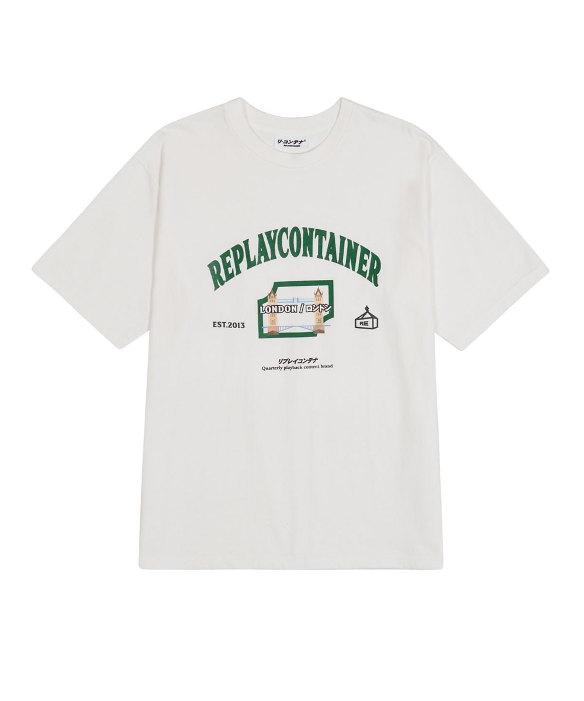 리플레이컨테이너(REPLAY CONTAINER) RC® city logo tee LONDON (white)