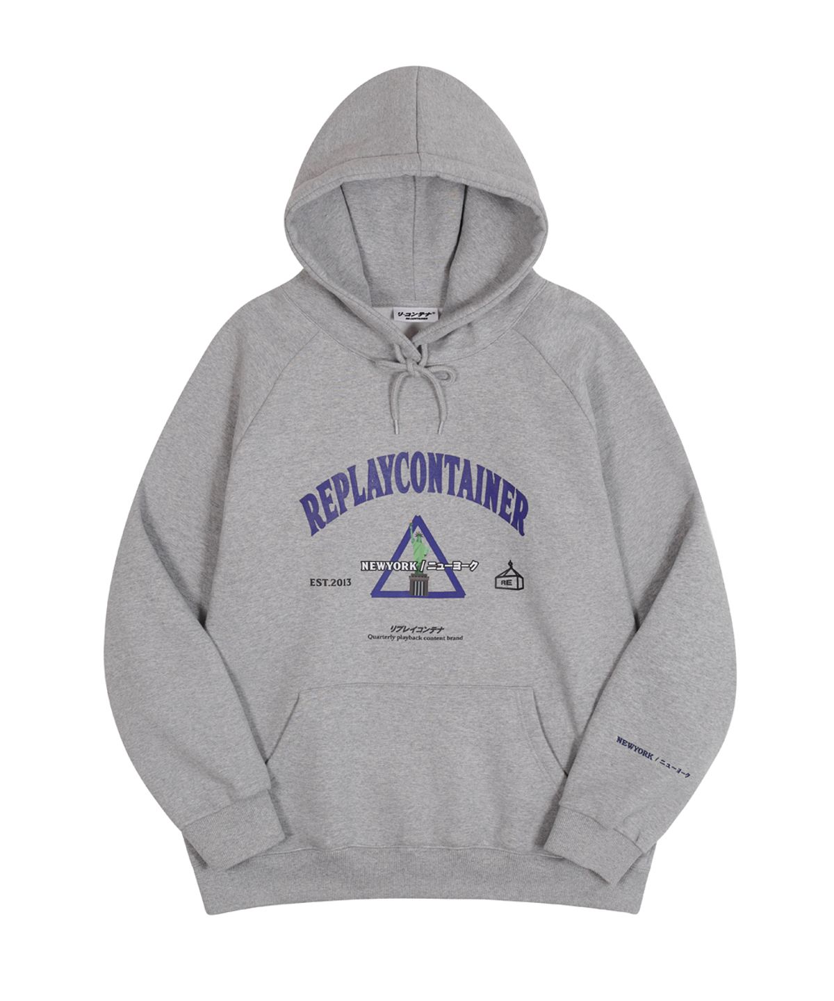 리플레이컨테이너(REPLAY CONTAINER) RC® city hoodie NEWYORK (gray)