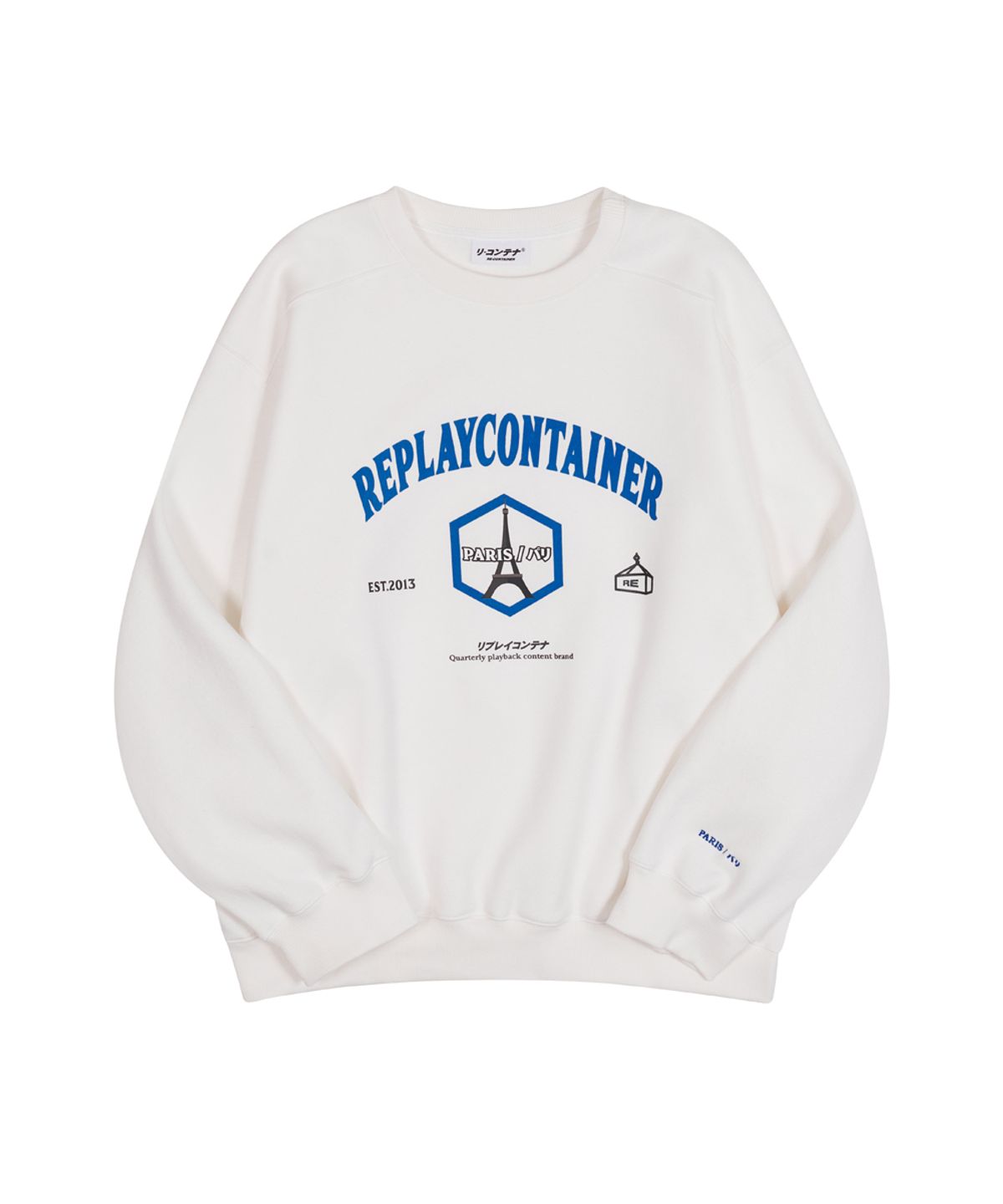 리플레이컨테이너(REPLAY CONTAINER) RC® city crewneck PARIS (white)