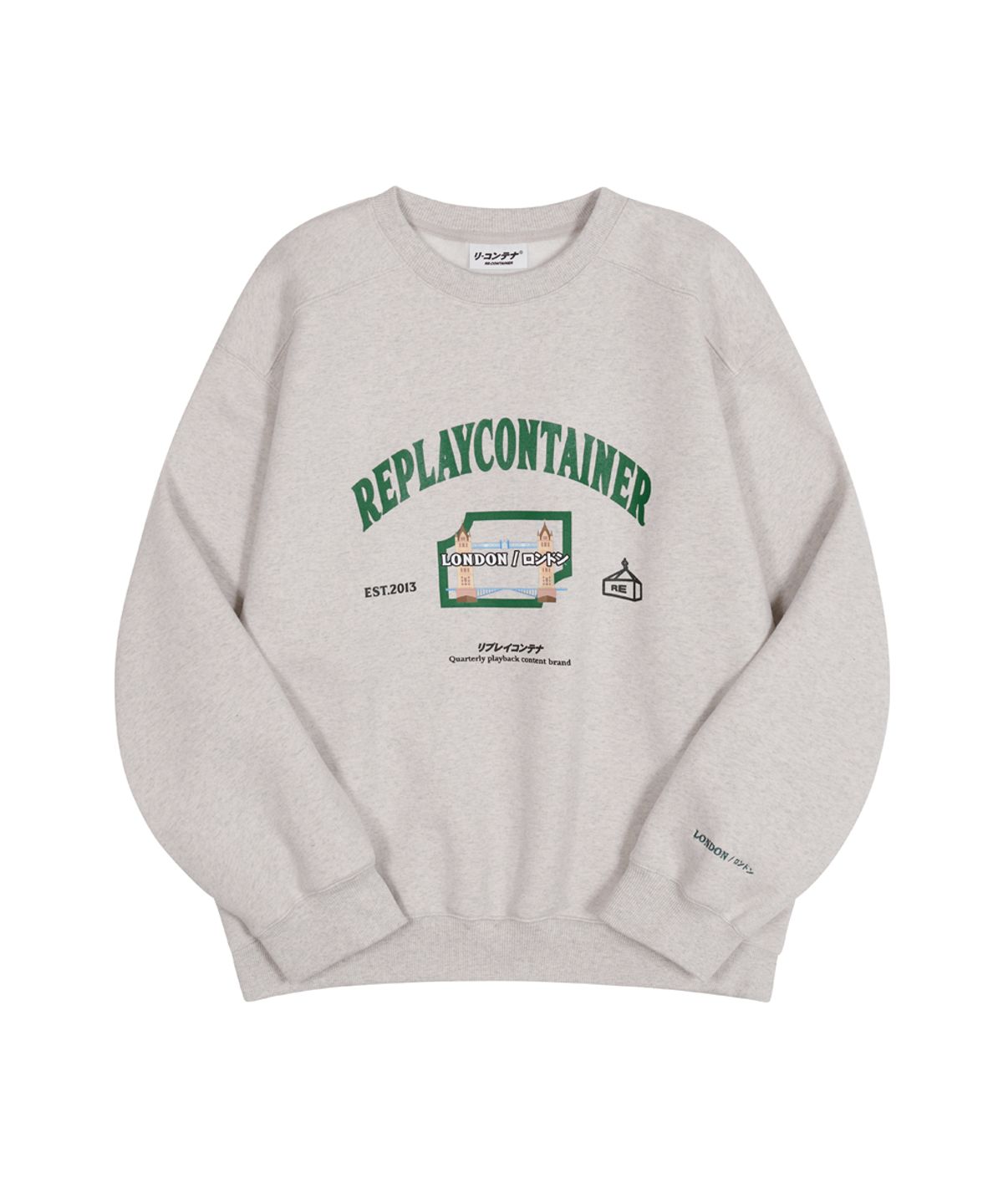 리플레이컨테이너(REPLAY CONTAINER) RC® city crewneck LONDON (oatmeal)