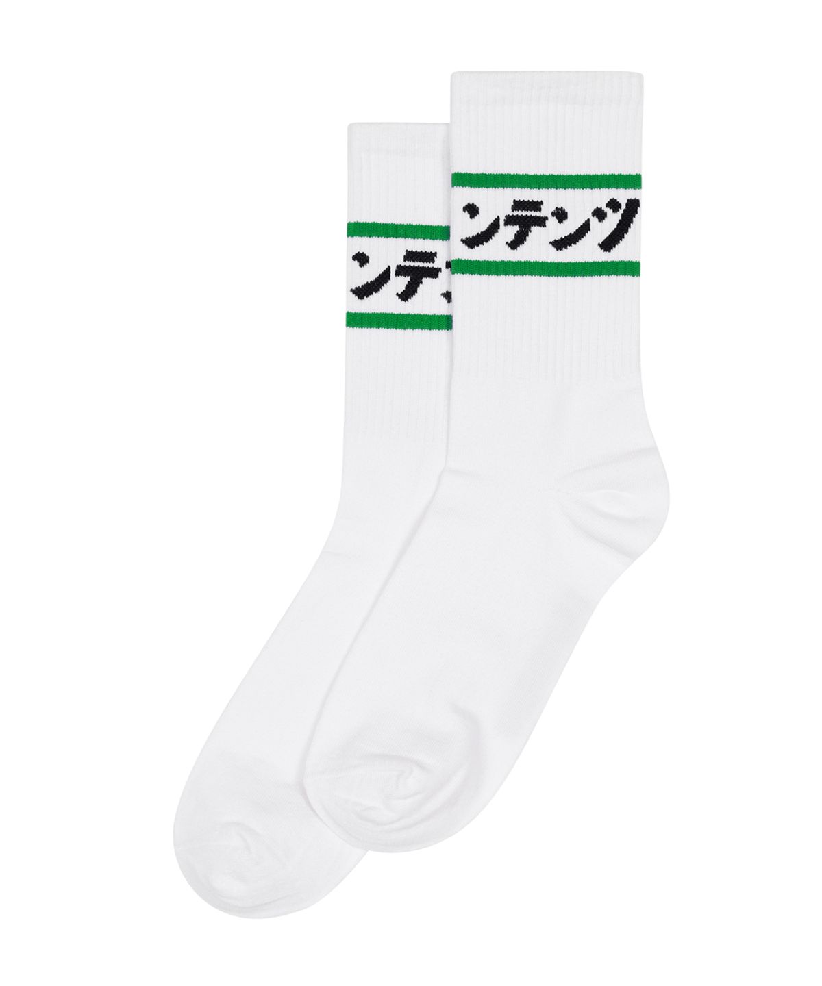리플레이컨테이너(REPLAY CONTAINER) green line socks (white)