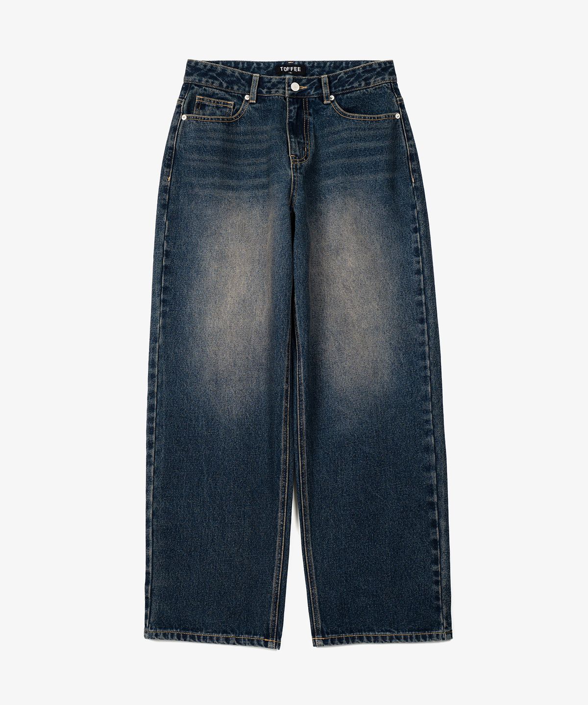 토피(TOFFEE) 모어 와이드 데님 팬츠 (OIL WASHED INDIGO)