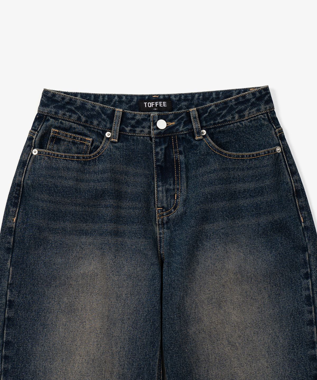 토피(TOFFEE) 모어 와이드 데님 팬츠 (OIL WASHED INDIGO)
