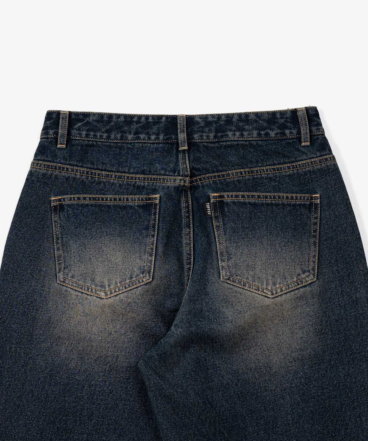 토피(TOFFEE) 모어 와이드 데님 팬츠 (OIL WASHED INDIGO)