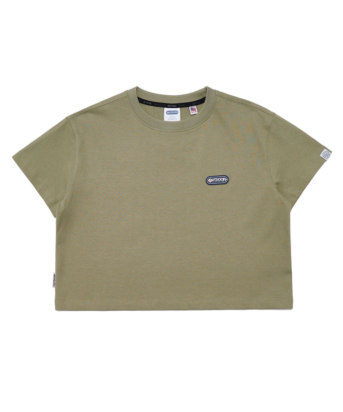 아웃도어 프로덕츠(OUTDOOR PRODUCTS) 여성 백 로고 크롭 티셔츠 WOMENS BACK LOGO CROPPED T-SHIRT