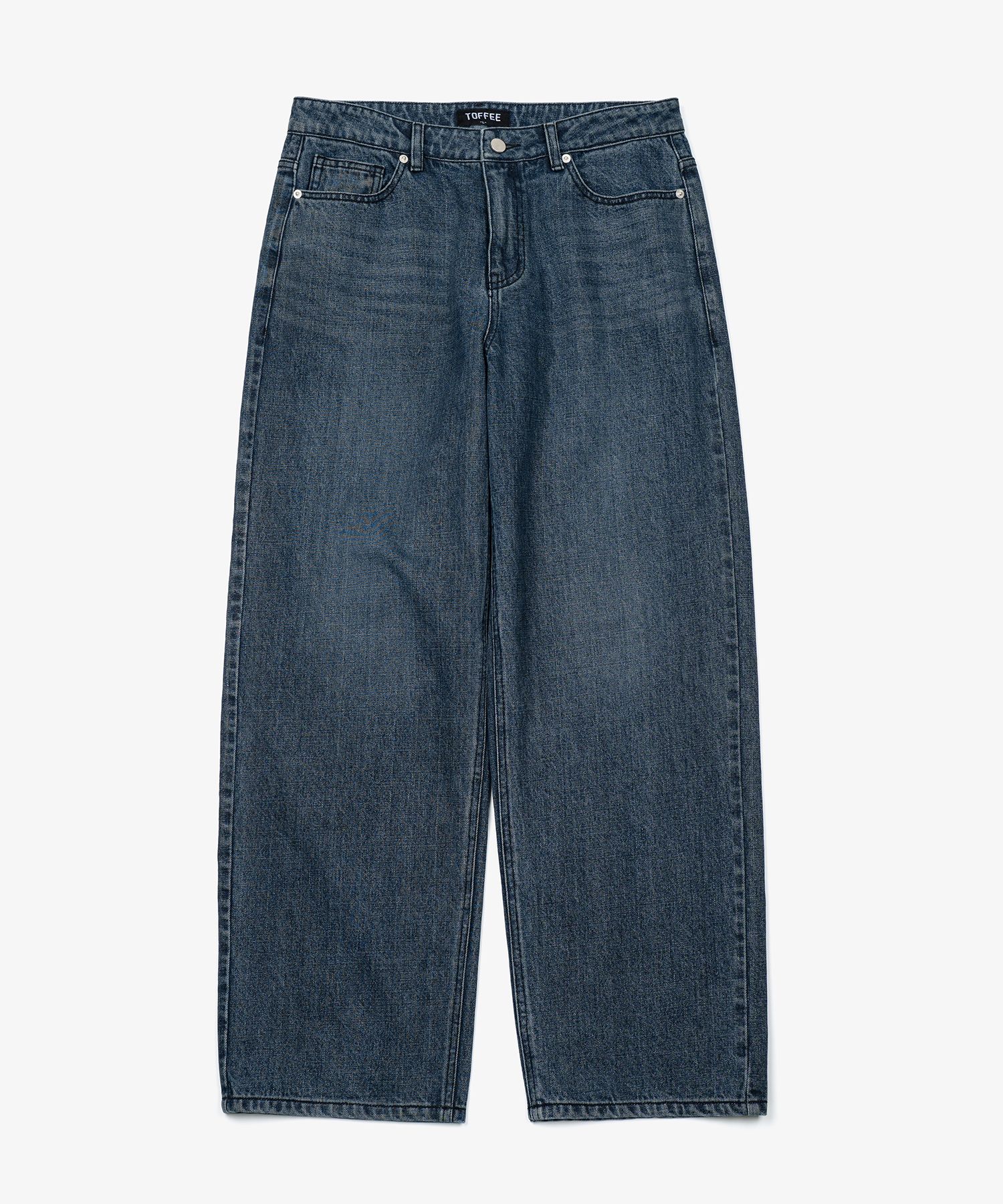 MUSINSA公式 | TOFFEE More Wide Denim Pants (WASHED GREISH BLUE)